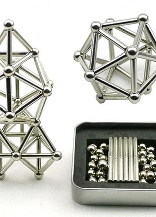 Магнітний конструктор buckyballs n buckybars, 64 деталі, магнітна іграшка неокуб, магнітний конструктор