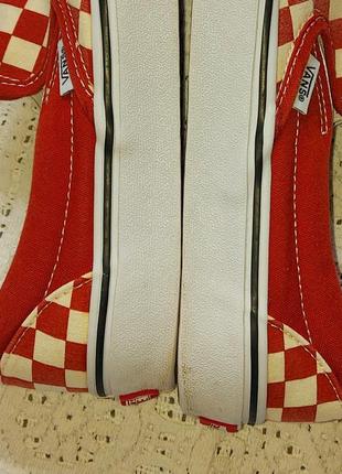 Кеди ванси vans classic slip-on red/beige9 фото