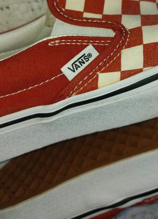 Кеди ванси vans classic slip-on red/beige10 фото