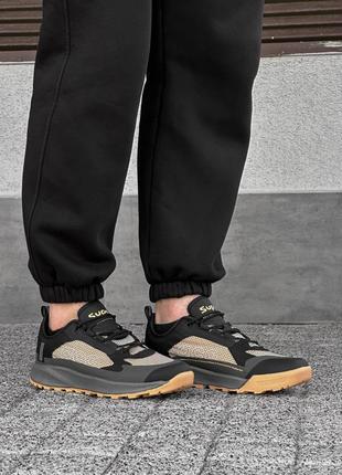 Стильные черно-бежевые комфортные текстильные кроссовки весенние-осенние,весная, лито,осень, демисезон7 фото