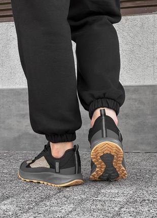 Стильные черно-бежевые комфортные текстильные кроссовки весенние-осенние,весная, лито,осень, демисезон6 фото