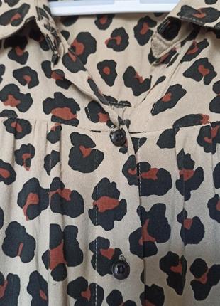Туніка - сорочка віскоза леопардовий принт батал4 фото