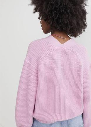 Кардиган на ґудзиках рожевий кофта hm светер3 фото