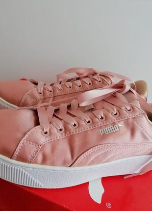 Кеды puma vikky platform атласные розовые оригинал2 фото