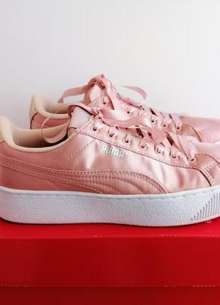 Кеды puma vikky platform атласные розовые оригинал