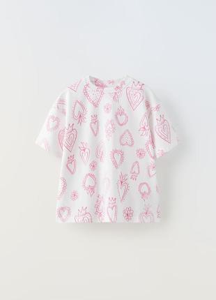 Хлопковая футболка zara 9-10, 11-12 лет