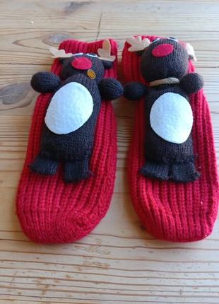 Шкарпетки домашні різдвяний олень 36-38