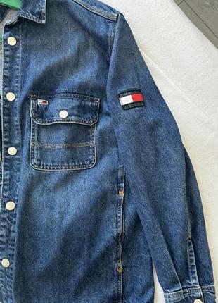Джинсовка, джинсова куртка овершот рубашка tommy hilfiger9 фото