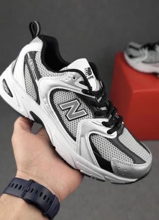 Кросівки new balance 530 grey black white  мужские кроссовки нью беланс 530 серые с белым и чёрным