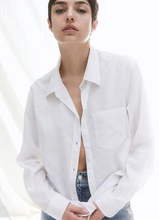 Сорочка жіноча білий,беж h&m