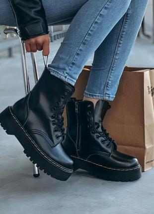 Черевики dr. martens jadon fur на хутрі черевики зима