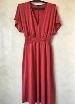Zara платье миди с эластичным поясом 8