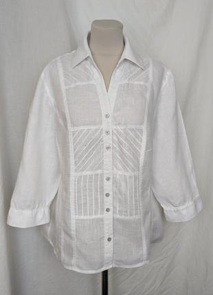 Льняная белая рубашка gerry weber edition
