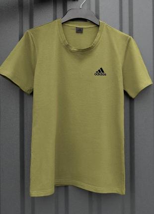 Чоловіча базова футболка хакі мужская футболка с коротким рукавом adidas