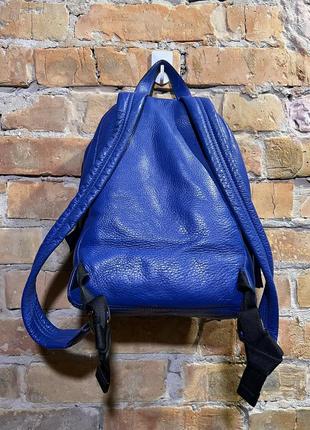 Рюкзак marc jacobs  biker leather backpack blue2 фото