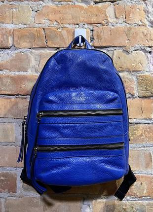 Рюкзак marc jacobs  biker leather backpack blue1 фото
