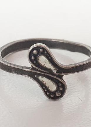 Радянське кільце часів срср каблучка з емаллю кольцо емаль2 фото