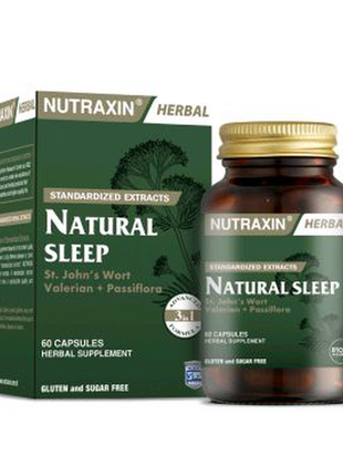 Рослинна добавка natural sleep nutraxin, 60 капсул