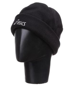 Шапка флис черная asics мужская чоловіча