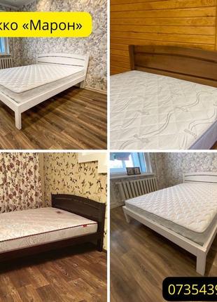 Ліжко дерев'яне двоспальне вільха в наявності доставка за україн2 фото