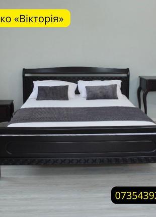Ліжко дерев'яне двоспальне вільха в наявності доставка за україн4 фото