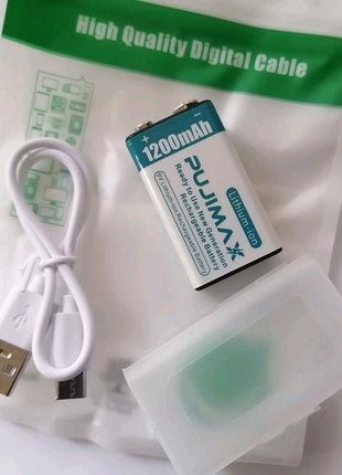 Pujimax 1200 mah- аккумулятор крона 6f22, 9v - с разъемом type-c