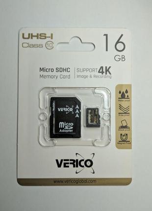 Мікро verico 16 gb з перехідником/10class/