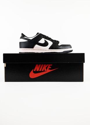 Nike dunk low black white retro2 фото