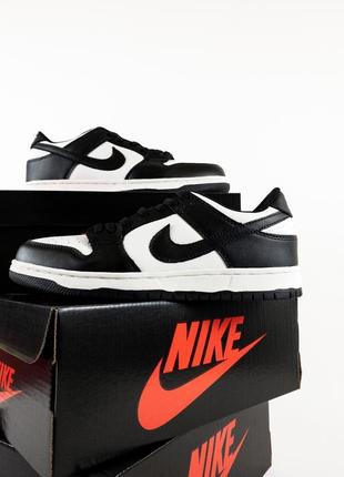 Nike dunk low black white retro6 фото