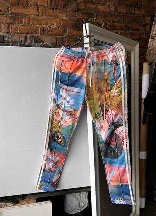 Adidas originals women's farm curso dagua firebird lotus print track pants s19336 женские, спортивные штаны