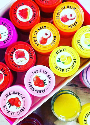 Бальзам для губ у баночці fruit lip balm1 фото