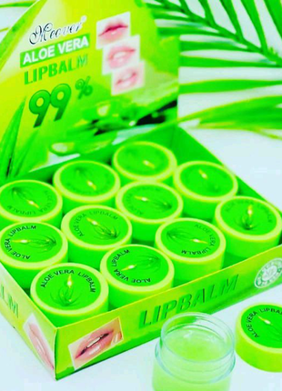 Бальзам для губ в баночці meover aloe vera lipbalm 99% 8г