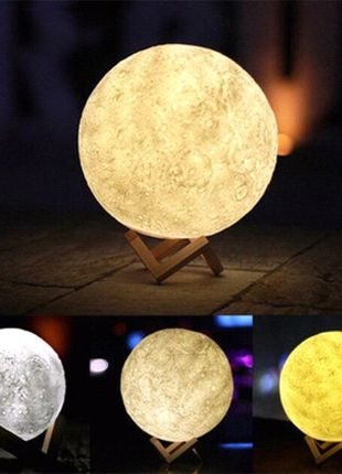 Нічник світний місяць moon lamp 13 см3 фото