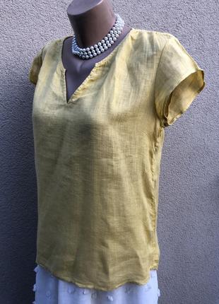Жовта льон блуза,сорочка,етно стиль бохо8 фото