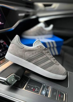 Мужские кроссовки adidas originals gazelle gray3 фото