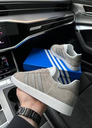 Мужские кроссовки adidas originals gazelle gray6 фото