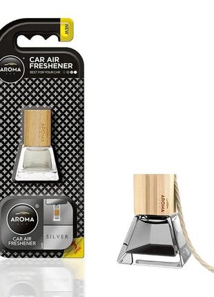 Автомобільний ароматизатор aroma car prestige wood - silver (925319)