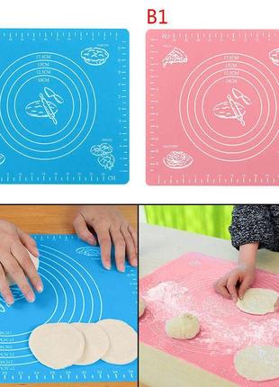 Силіконовий килимок для розкочування тіста і випічки 40 х 30 см м2 фото