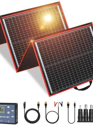 Сонячна панель dokio 160w контролер 12v складаний вологозахист