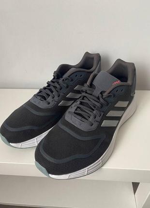 Беговая обувь adidas duramo 10 gw8346 grey six/silver metallic/turbo1 фото