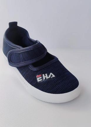 Текстильні мокасини кеди тапки сліпони bluerama для хлопчика, р. з 21, 22, 23, 24, 25, 26