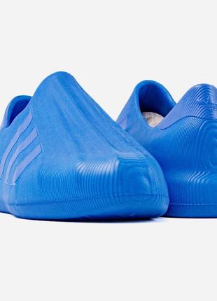 Модель 2024 синие челлвичи резиновые тапочки мужественные adidas adifom superstar blue шлёпанцы тапочки4 фото