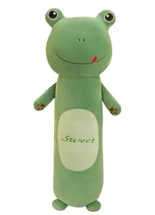 М'яка плюшева іграшка антистрес жаба green 50 см2 фото