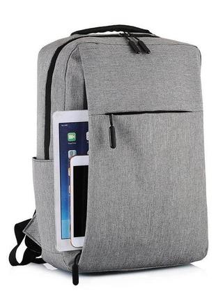 Рюкзак городской с отделом для ноутбука 15,6" серый ( код: ibn031s )3 фото