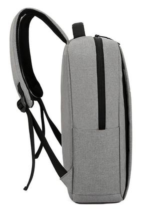 Рюкзак городской с отделом для ноутбука 15,6" серый ( код: ibn031s )5 фото