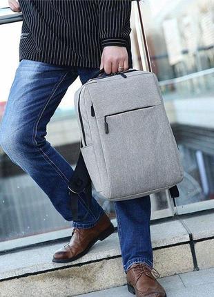 Рюкзак городской с отделом для ноутбука 15,6" серый ( код: ibn031s )9 фото