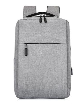 Рюкзак городской с отделом для ноутбука 15,6" серый ( код: ibn031s )2 фото