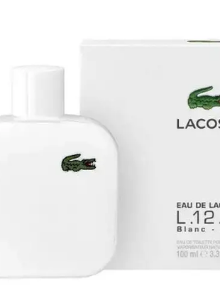 Чоловіча туалетна вода lacoste eau de l.12.12 blanc 100 мл, чолов