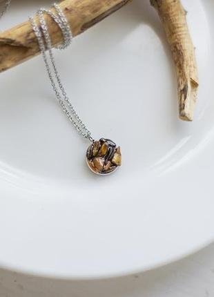 Кулон с тигровым глазом