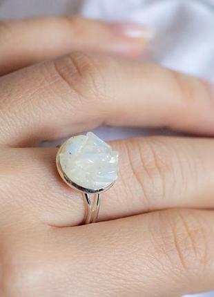 Перстеник з адуляром місячним каменем - кільце з місячним каменем адуляром5 фото